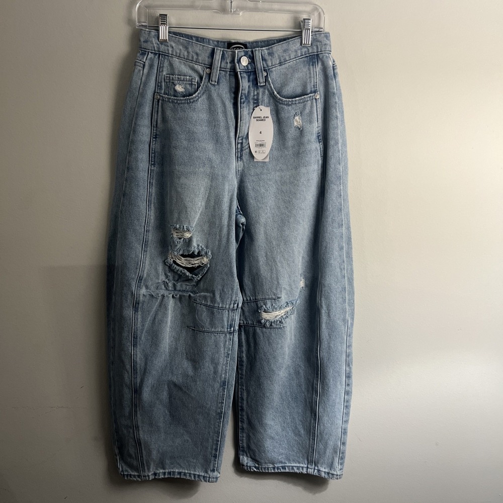 Nwt Scoop Barrel Jean Seamed Md Wash Size 4 Women Jeans
